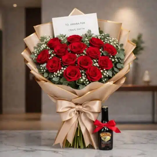 Bouquet of Roses and Baileys - Image 1